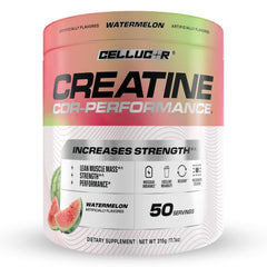 Cellucor Creatine Watermelon tub and scoop for easy workouts
