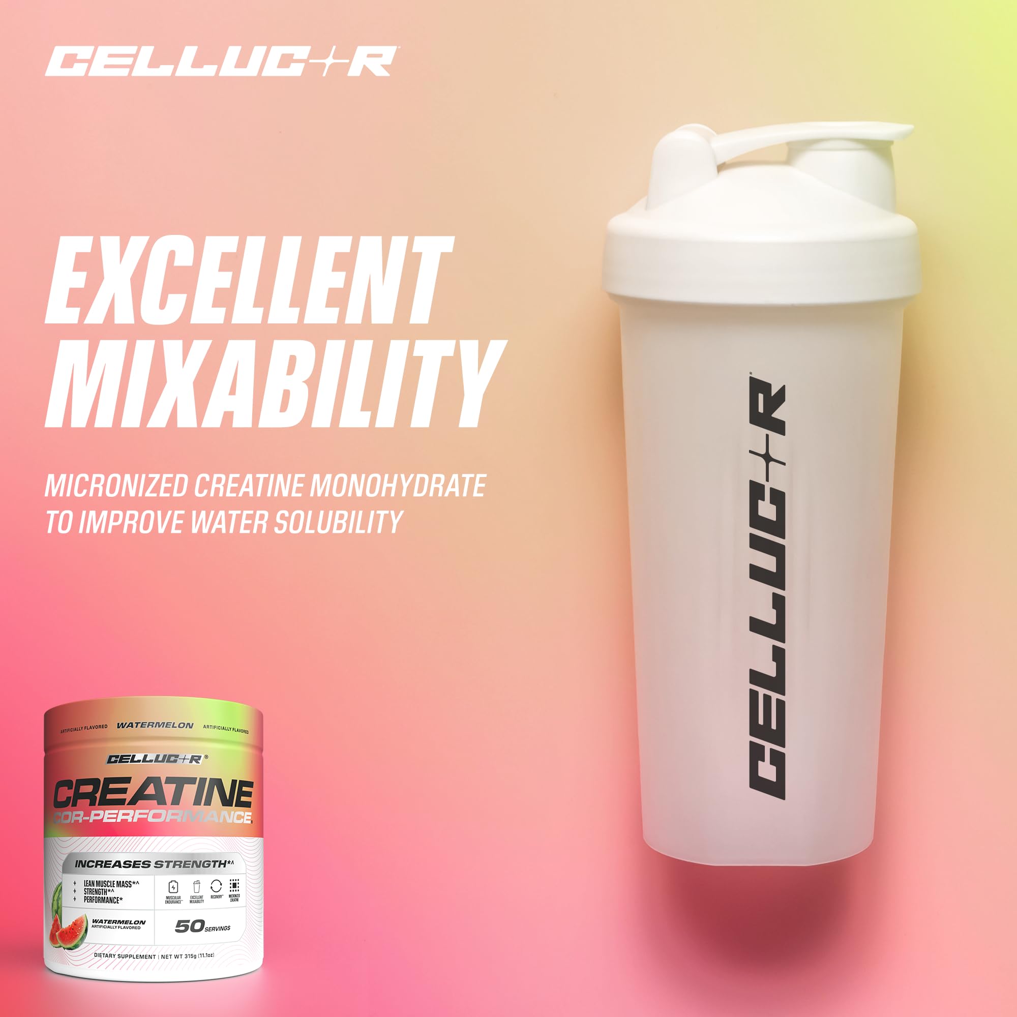 Cellucor Creatine Watermelon workout scene suggests boosted endurance