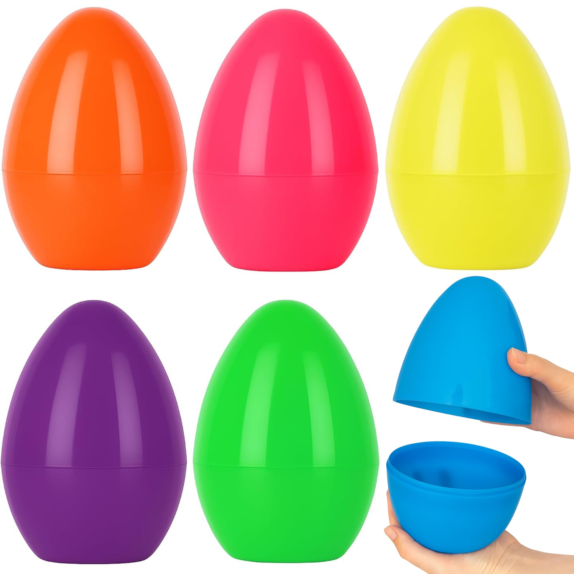 Celmuron 8-inch orange jumbo fillable egg for Easter egg hunts and gifts.