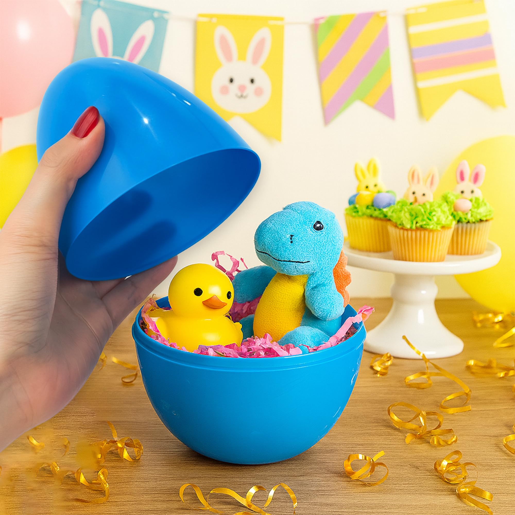 Celmuron 8-inch pink jumbo fillable egg for Easter egg hunts and gifts.
