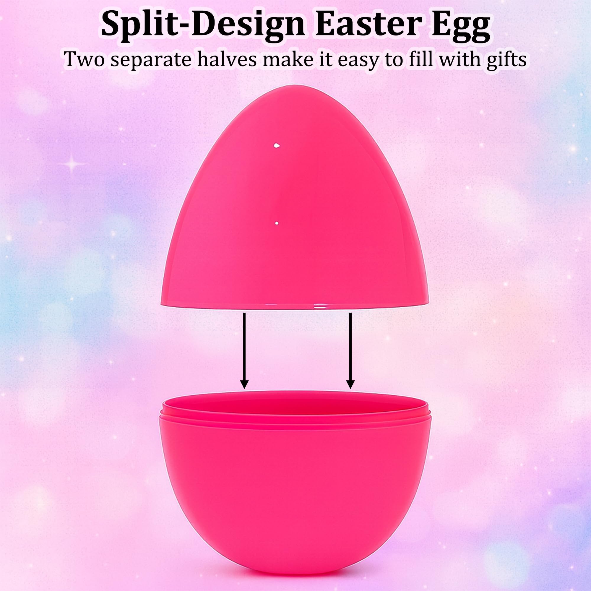 Celmuron 8-inch violet jumbo fillable egg for Easter egg hunts and gifts.