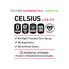 12-pack of CELSIUS energy drinks on display for convenient buying.