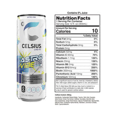 12-pack display of CELSIUS Astro Vibe energy drinks