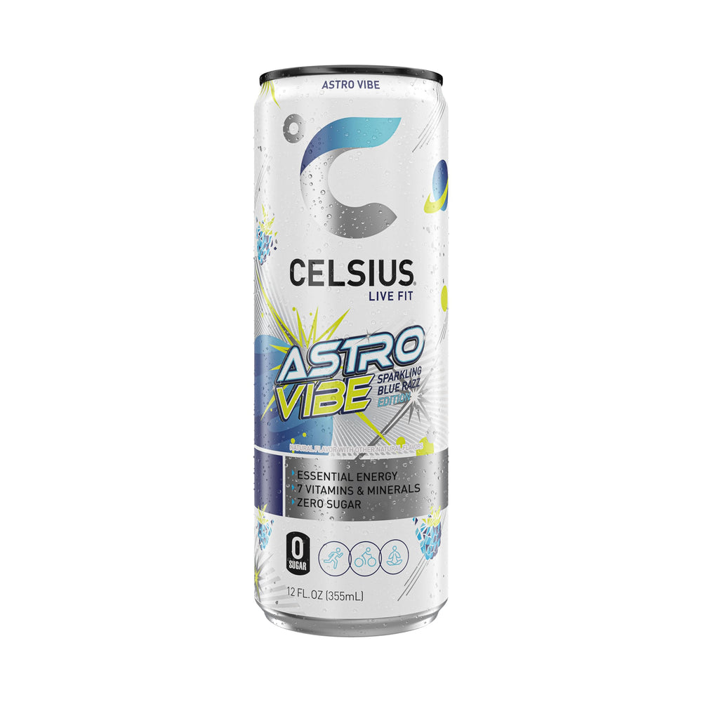Bubbly CELSIUS Astro Vibe Blue Raspberry after-workout refresh