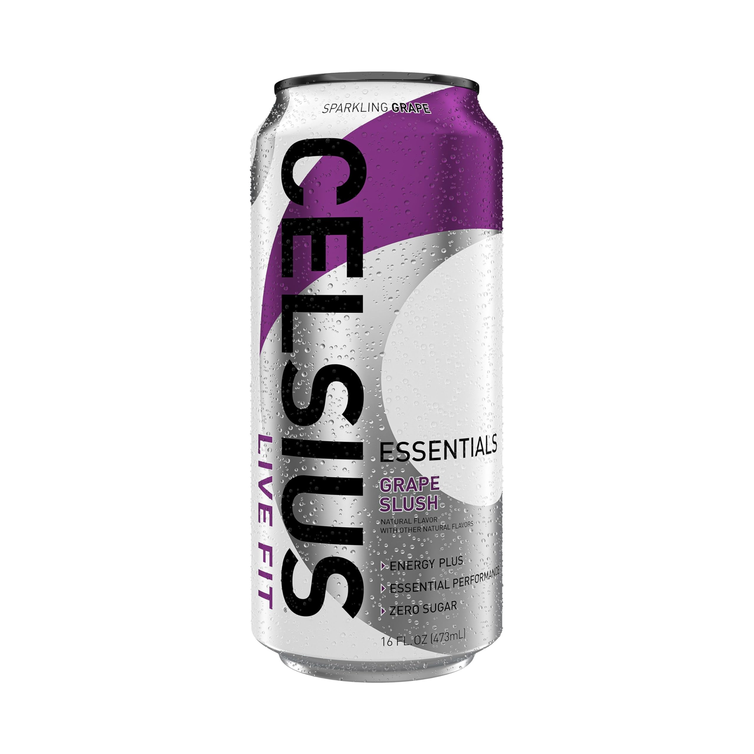 Pack of 12 CELSIUS Essentials Sparkling Grape Slush cans