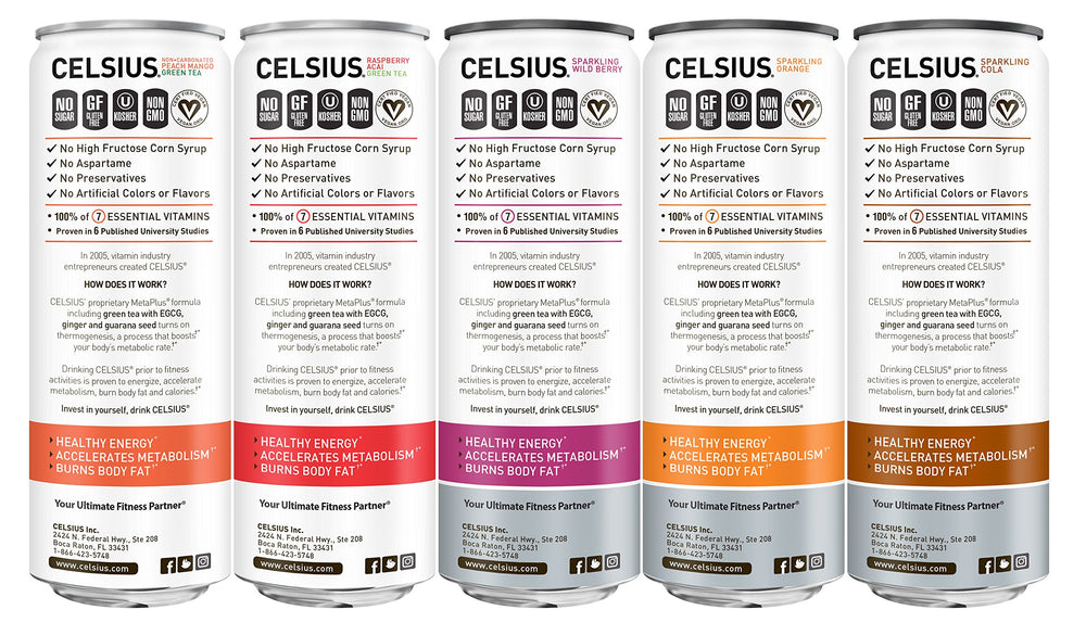 CELSIUS green tea extract illustration signaling EGCG presence