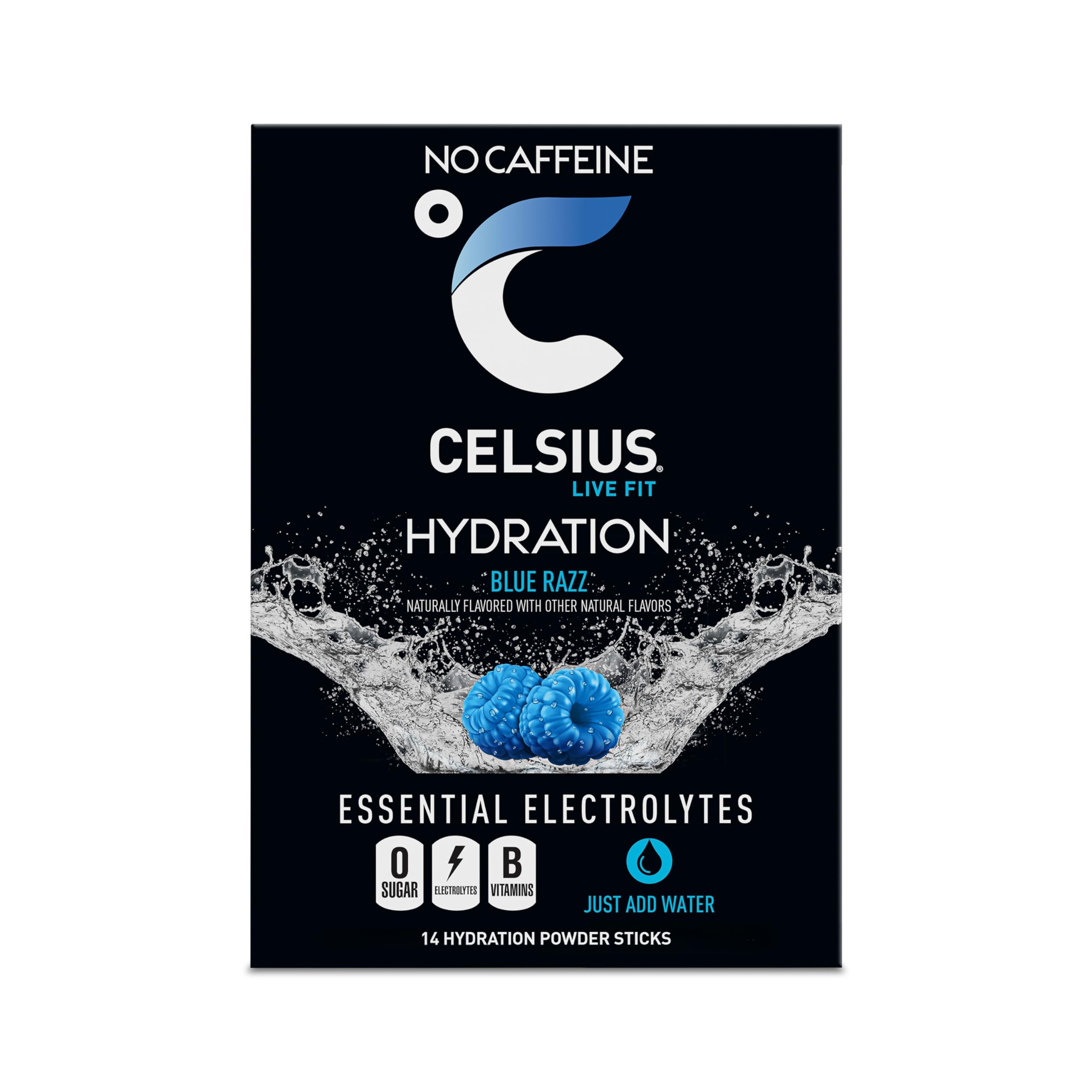 Blue Raspberry flavor from CELSIUS Hydration delivers bold taste and refreshing hydration