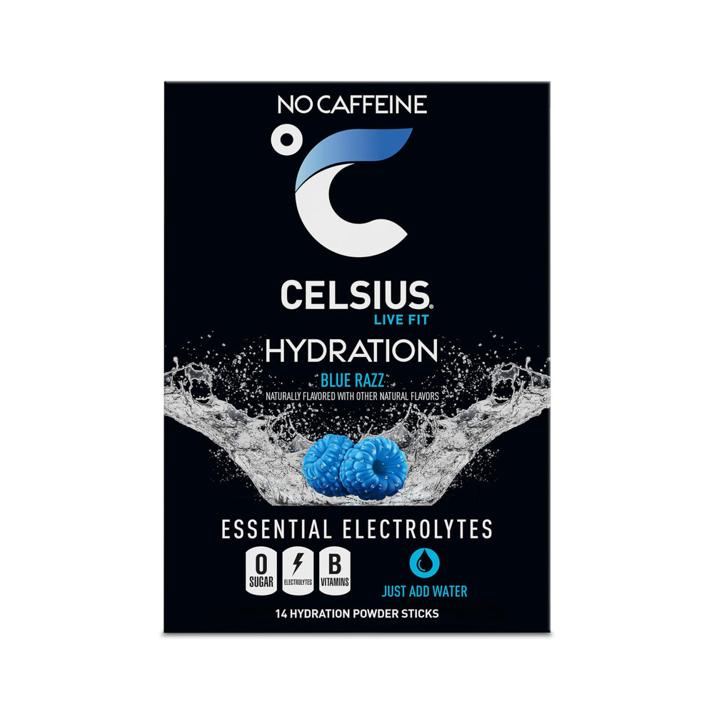 Blue Raspberry flavor from CELSIUS Hydration delivers bold taste and refreshing hydration