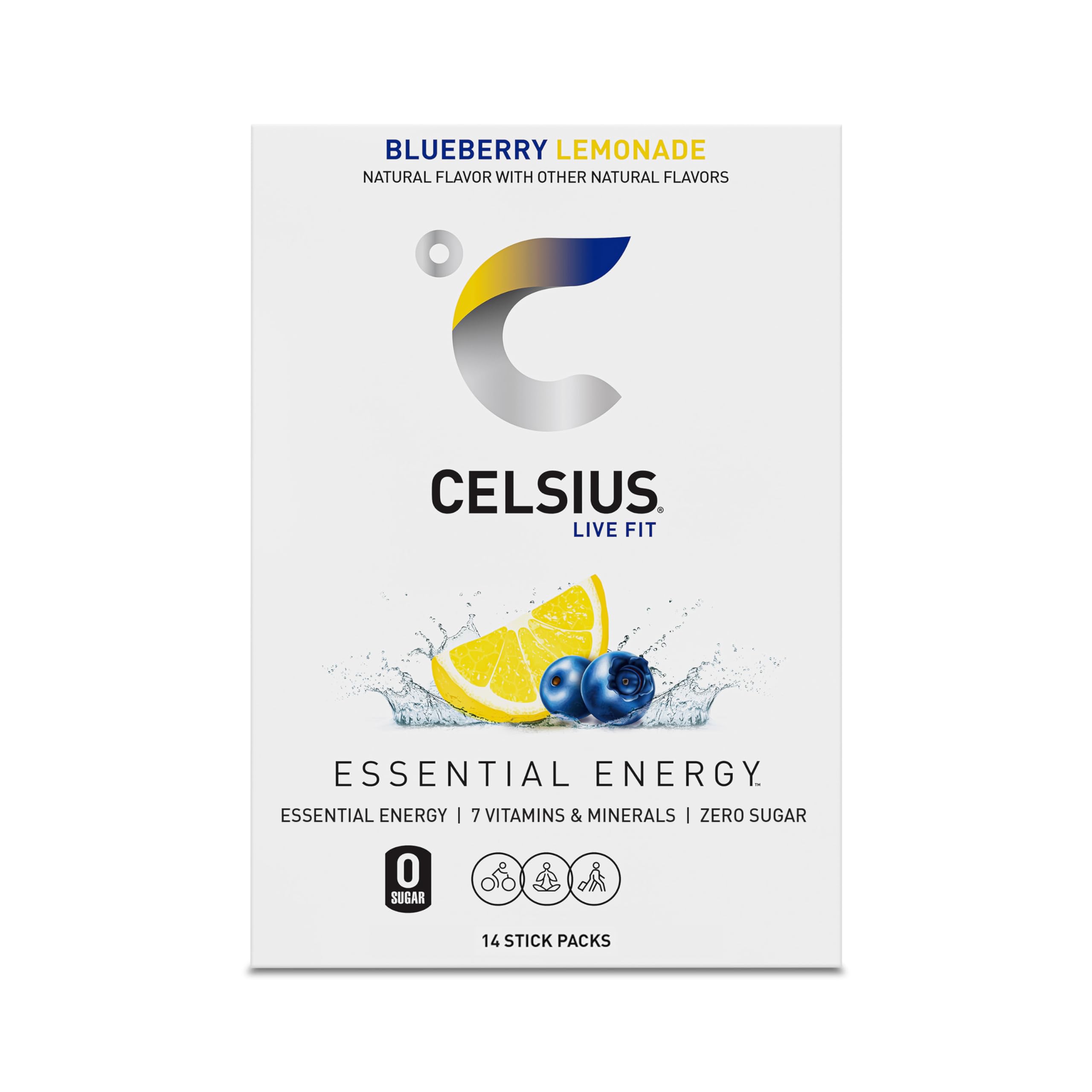 Active lifestyle with CELSIUS On-The-Go Blueberry Lemonade energy