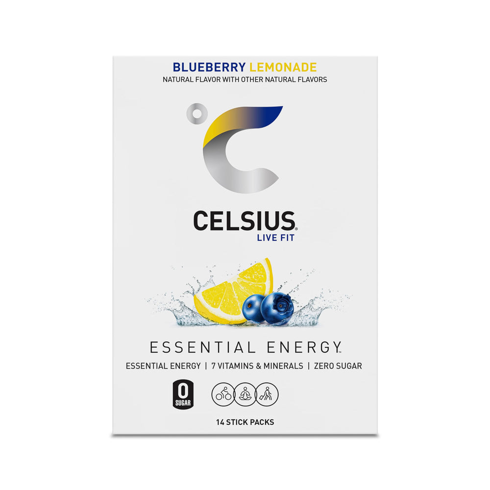 Active lifestyle with CELSIUS On-The-Go Blueberry Lemonade energy