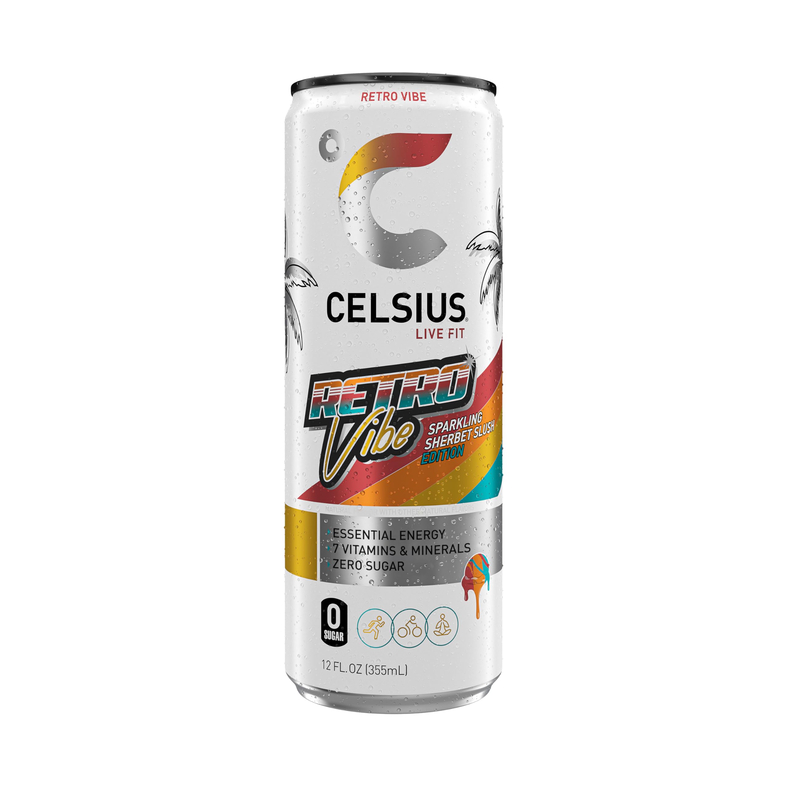 CELSIUS Retro Vibe brand logo on packaging