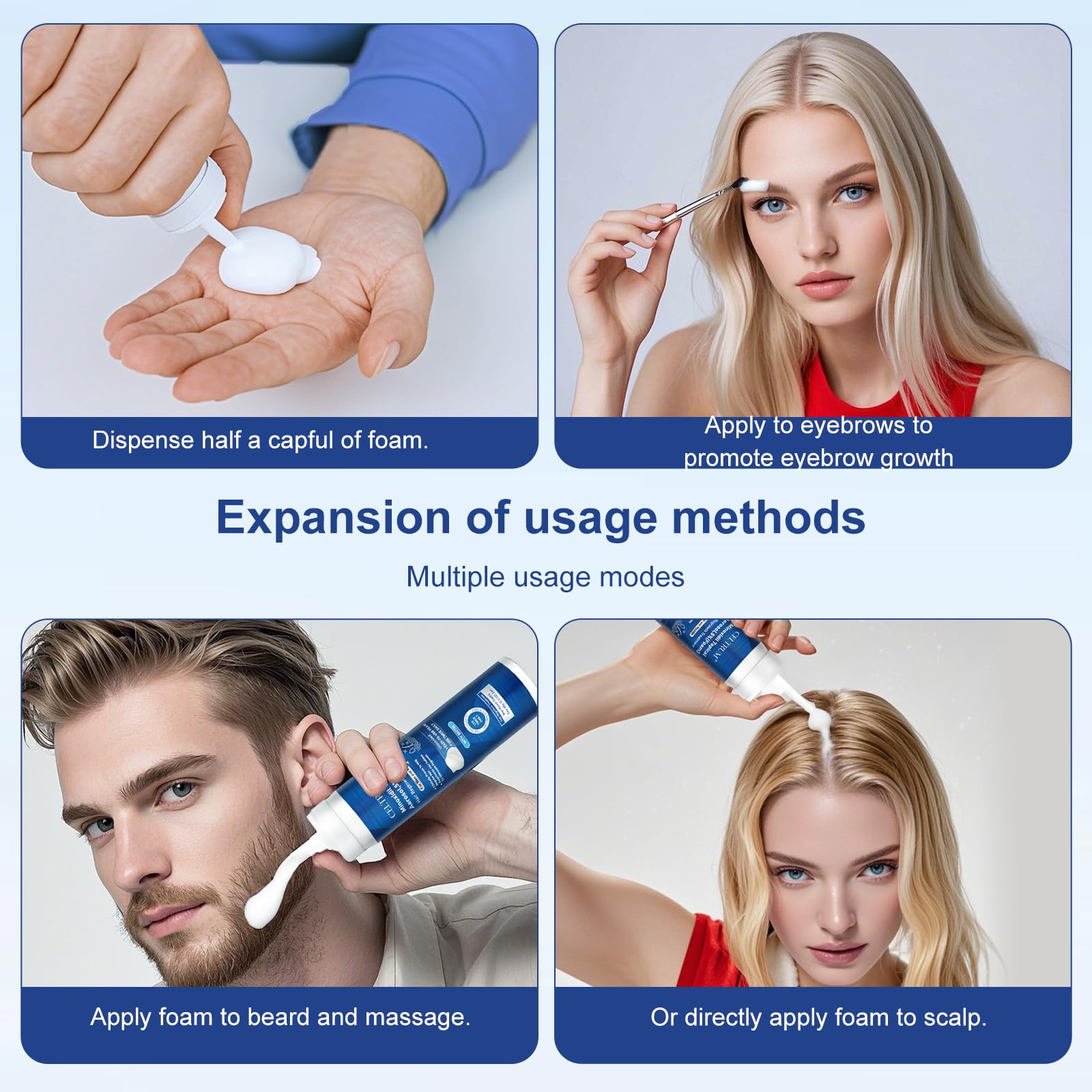 Celtrum Minoxidil Foam 8oz packaging close-up highlights long-term supply.