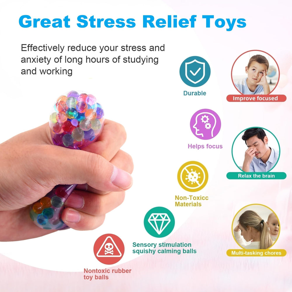 Cenmeytoy Easter Eggs Stress Balls in a basket—perfect Easter gift or party favor.