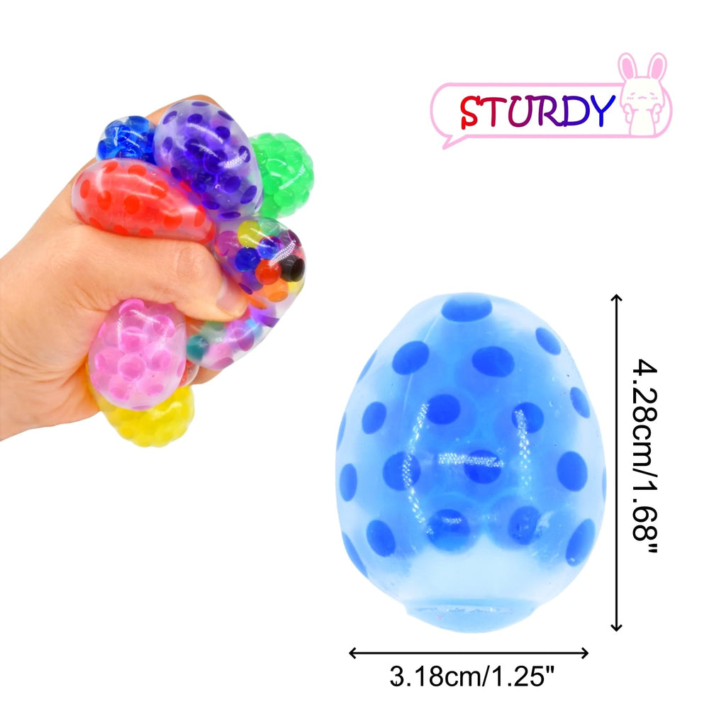 Cenmeytoy Easter mini egg stress ball in bright colors for sensory play.