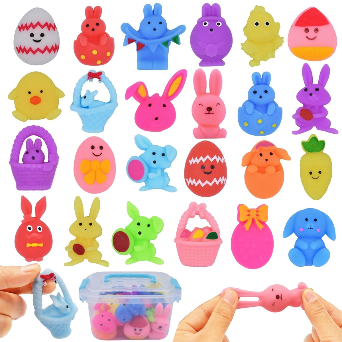 Cenmeytoy Easter Mochi Squishies variety pack colorful and fun for Easter baskets
