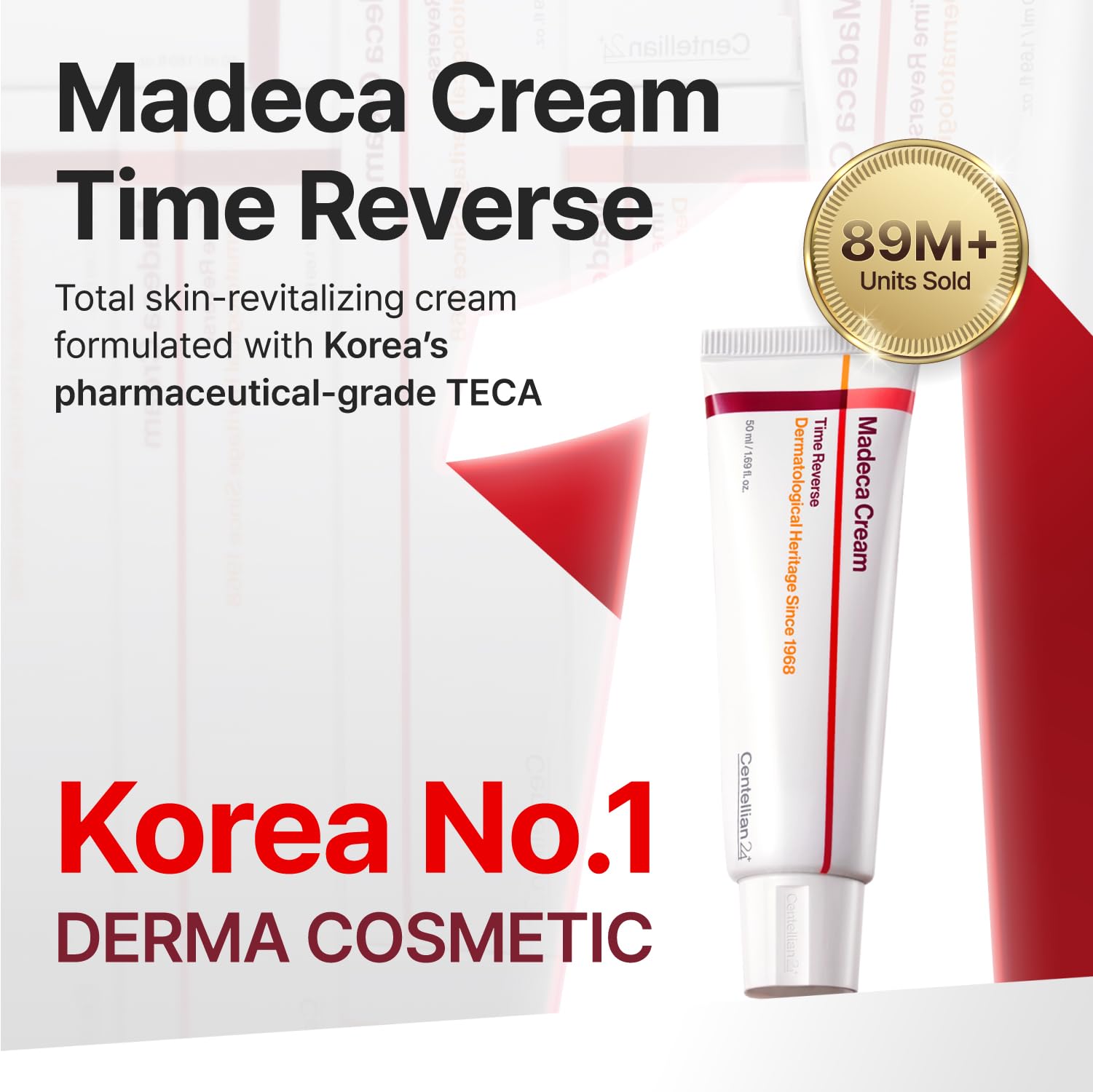 Centellian 24 Madeca Cream texture closeup showing smooth, fast-absorbing formula.