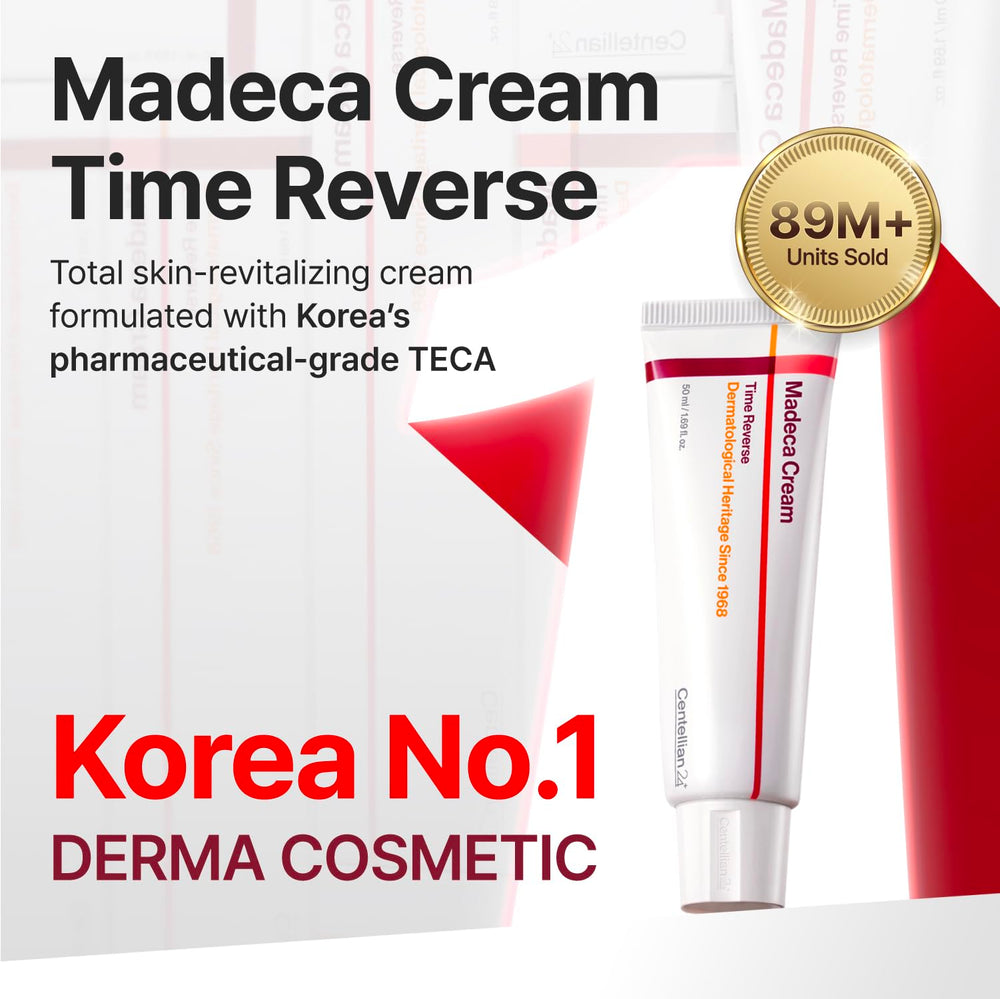 Centellian 24 Madeca Cream texture closeup showing smooth, fast-absorbing formula.