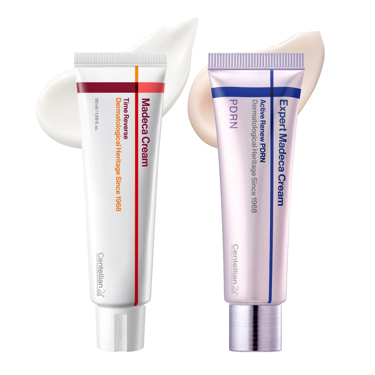 Centellian 24 Madeca Cream Time Reverse duo packaging for dual treatment and daily hydration.