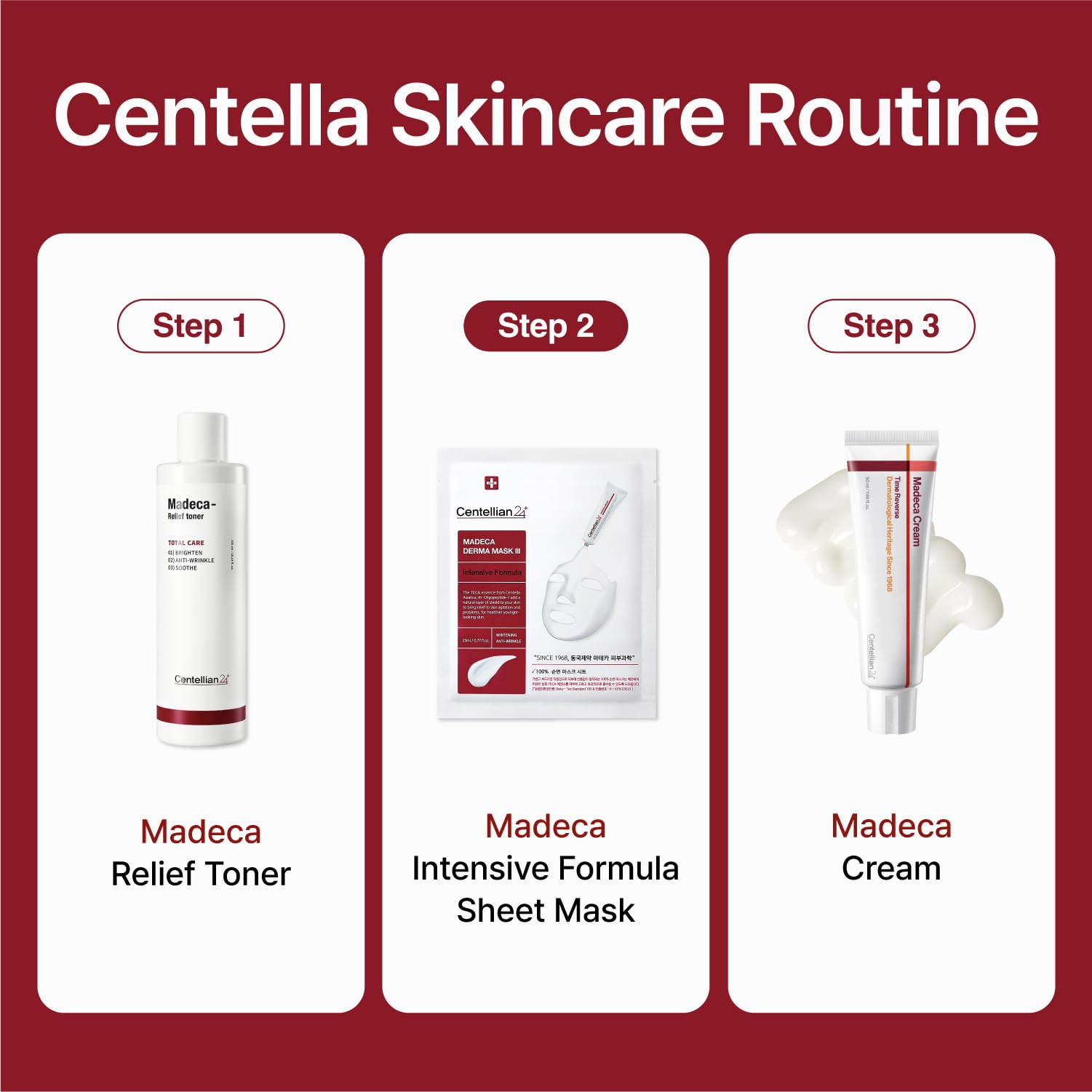 Centellian 24 Madeca Derma Mask product shot for 10-piece set