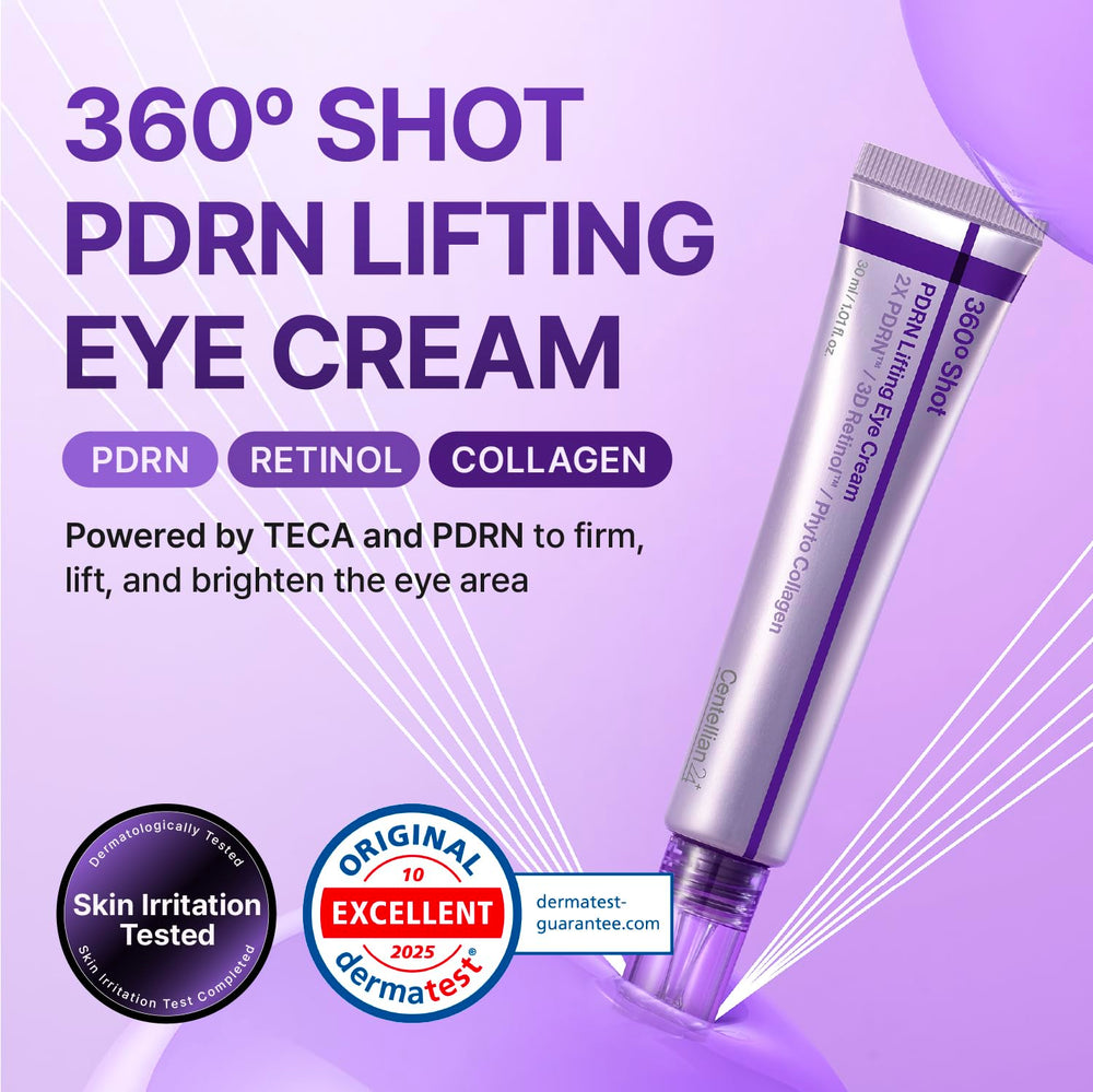 Centellian 24 eye cream pump shows easy application and quick absorption.