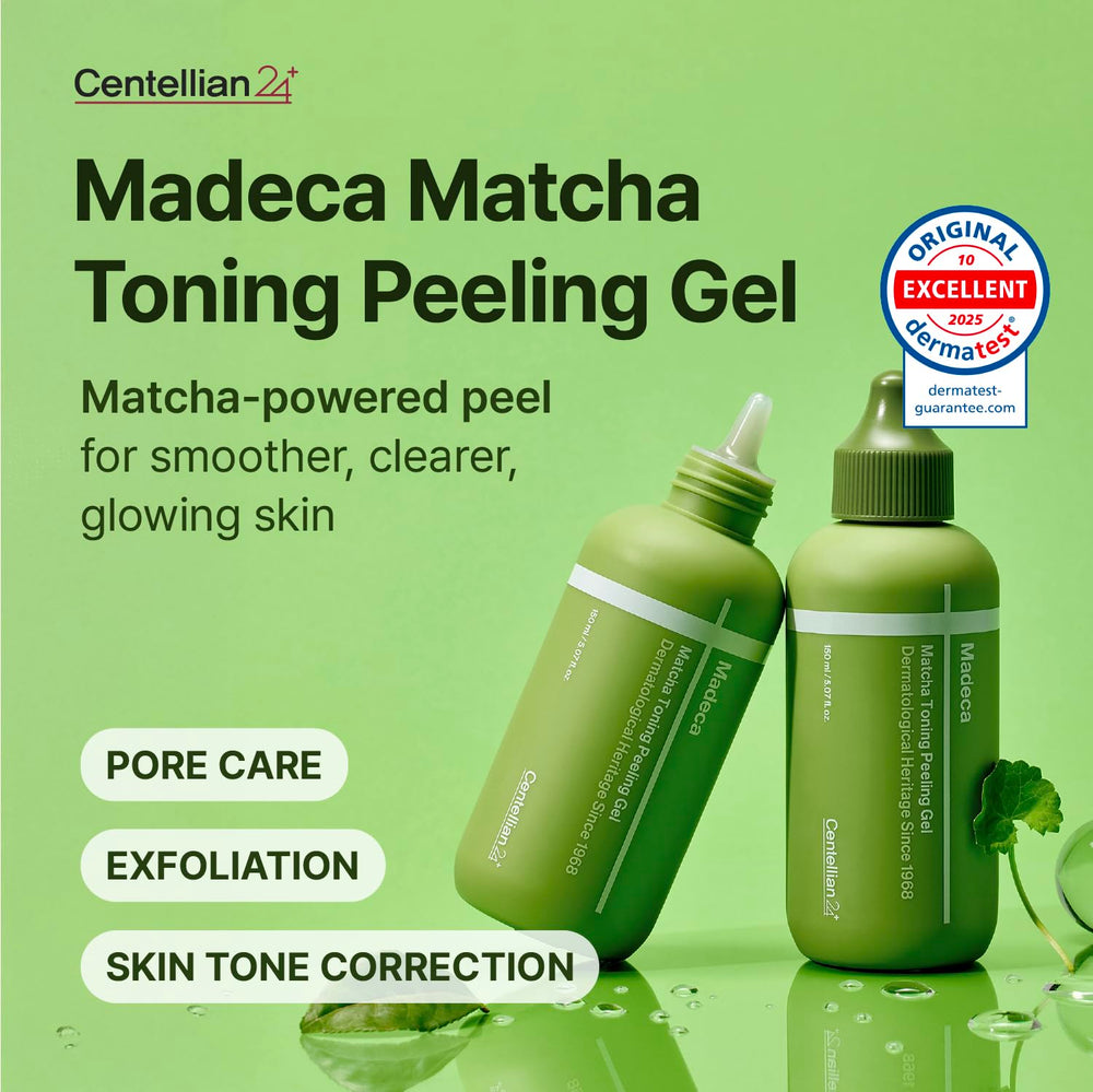 Close-up texture of Centellian 24 gel showing mild exfoliation