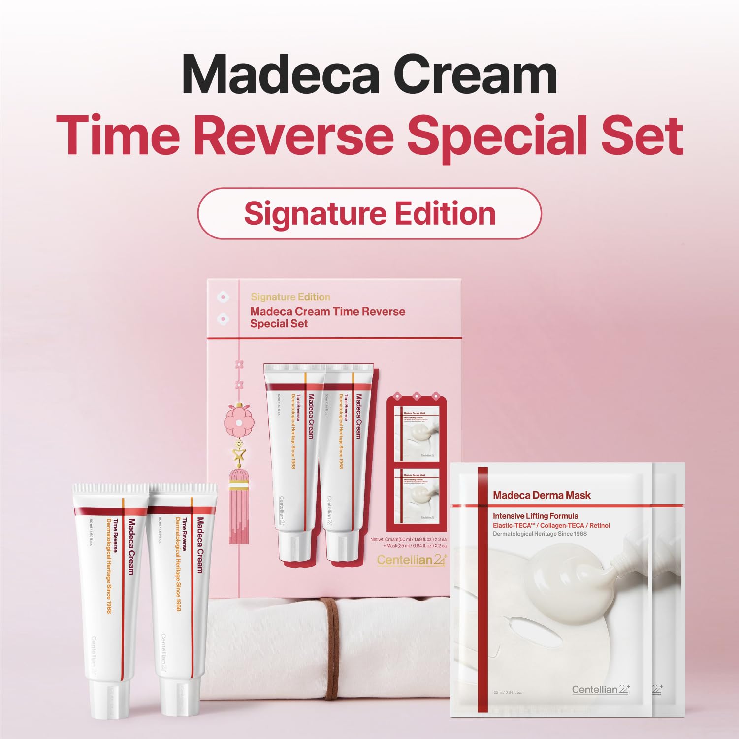 Centellian 24 Signature Edition set packaging highlighting premium anti-aging routine