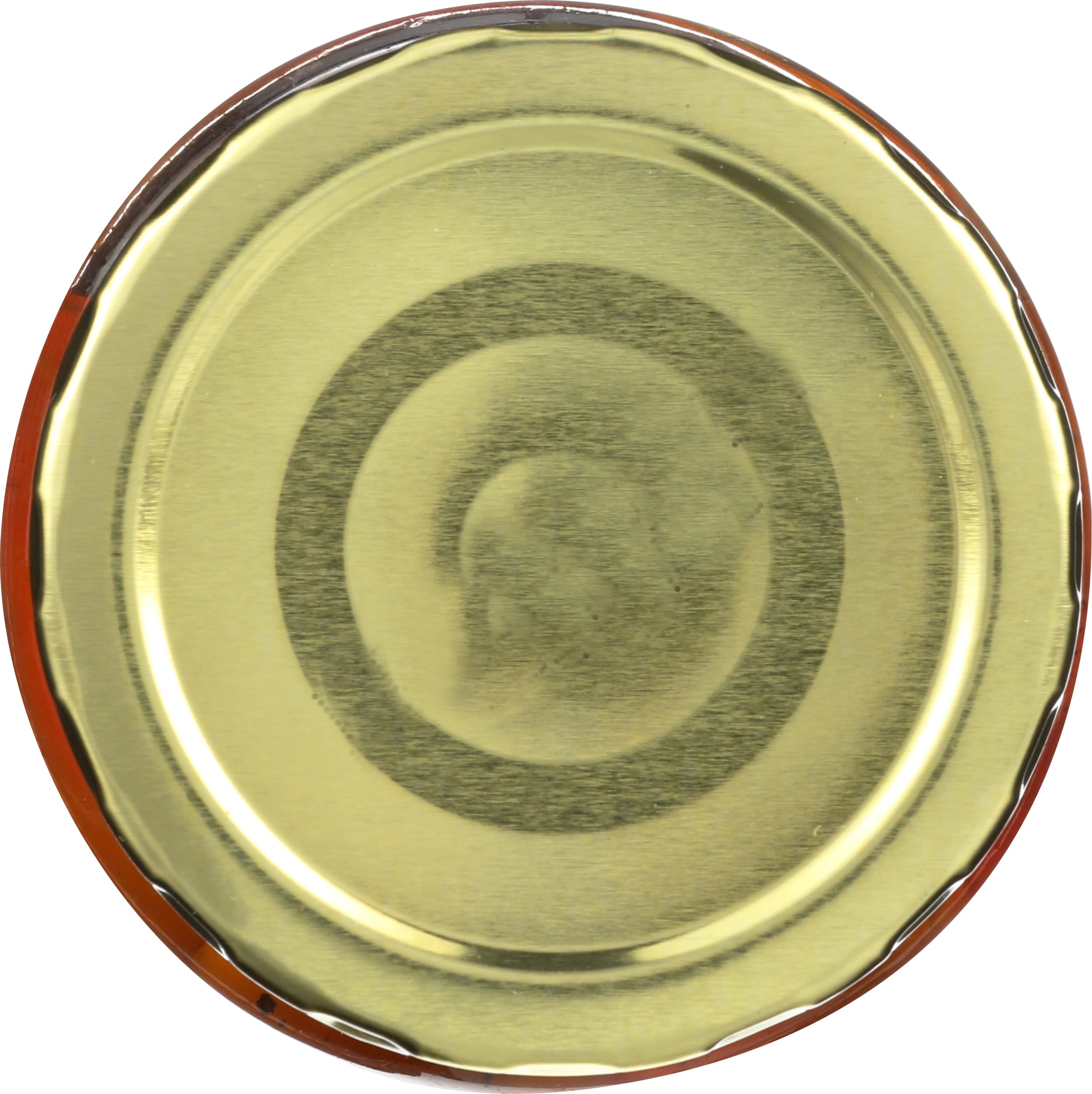 Sliced Cento peppers in a jar shown over a tilting angle for clarity