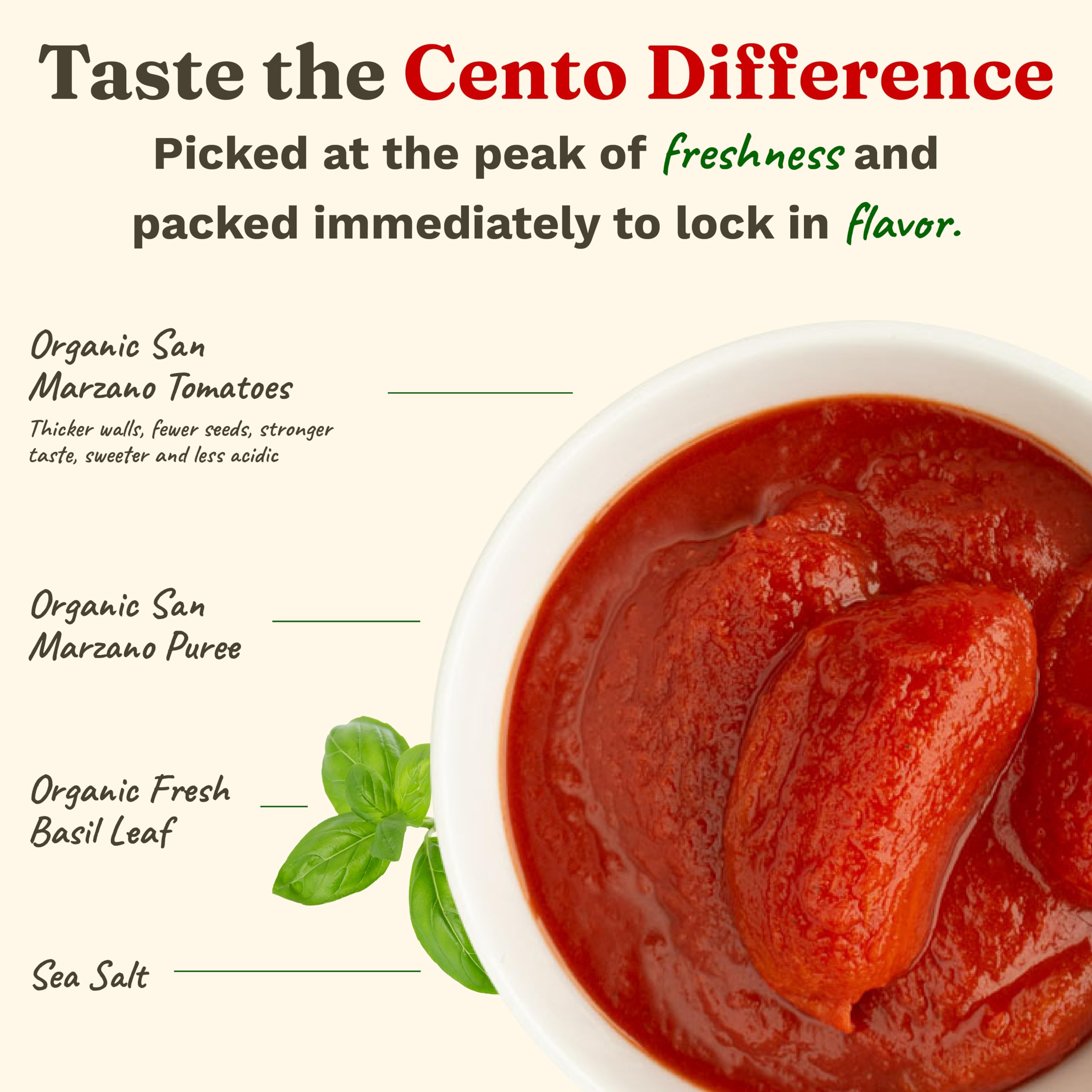 Grown in Italy's Sarnese Nocerino region with careful harvest.