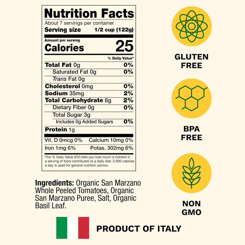Cento San Marzano tomatoes with basil-puree add rich flavor to pasta.
