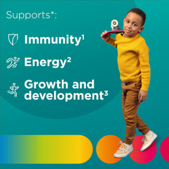Centrum Kids Multivitamin Gummies pineapple mango flavor close-up highlighting tasty fruit flavor and immune support