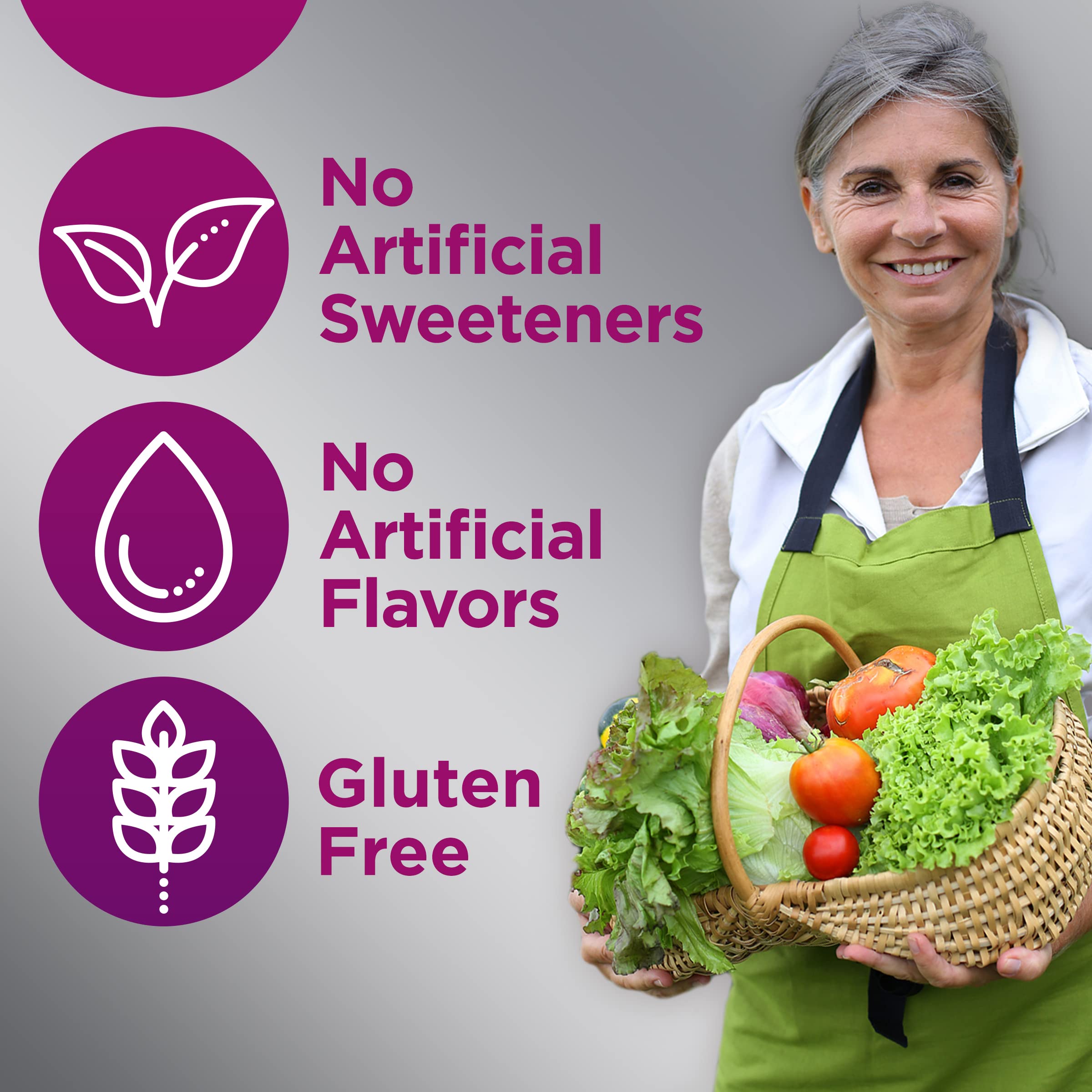 Centrum MultiGummies natural fruit flavors highlight gluten-free wellness.