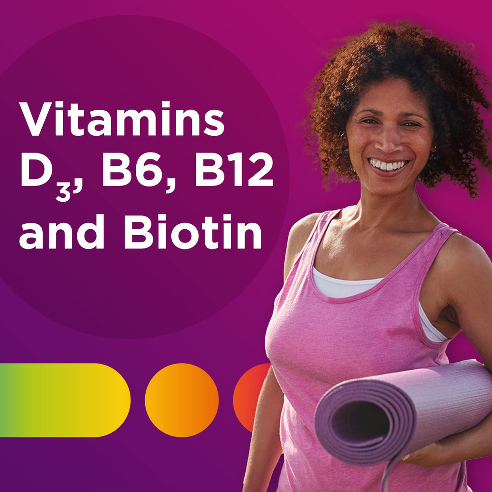 Two Centrum MultiGummies Women gummies daily for core nutrients.
