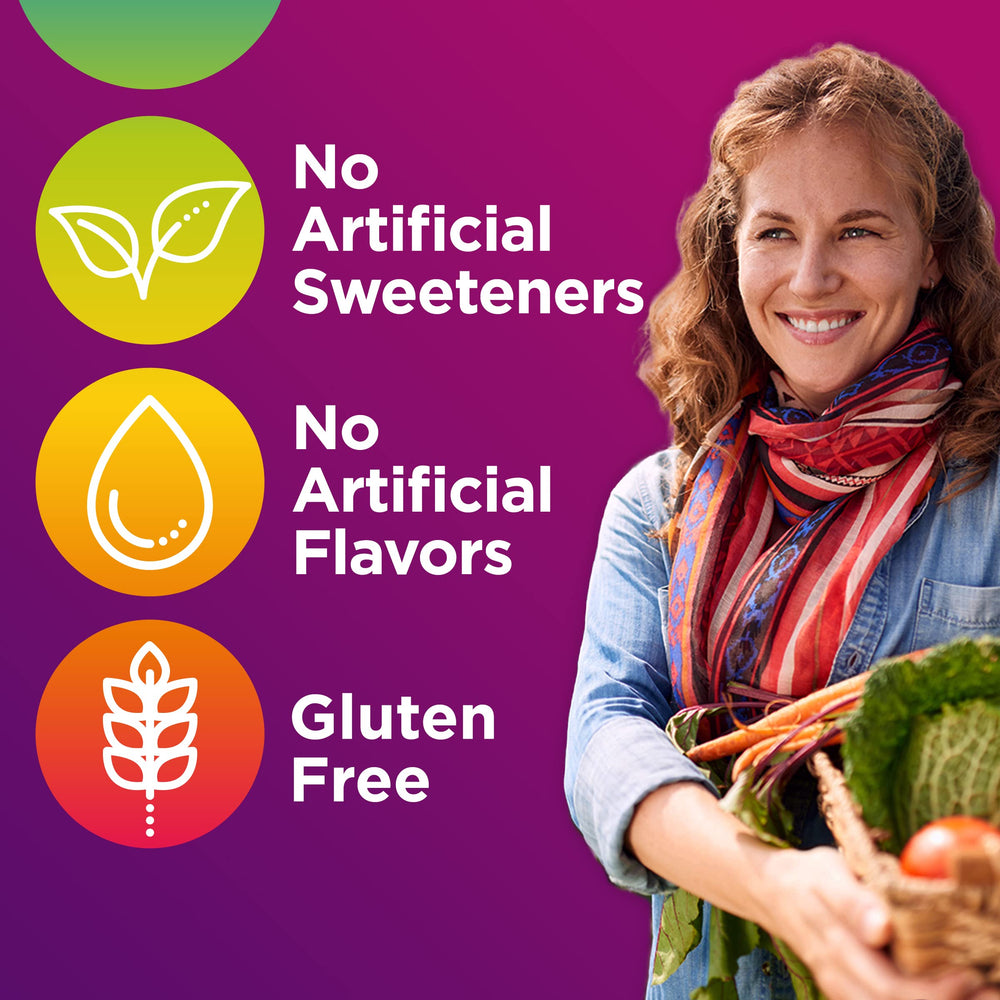 Gummies supporting energy and metabolism with B vitamins and biotin.