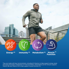 Close-up of easy-swallow coating on Centrum Men tablets