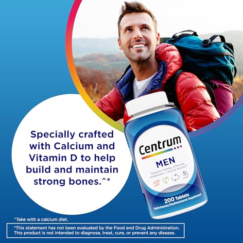 Centrum Men tablet features for muscle function with D3 and B6