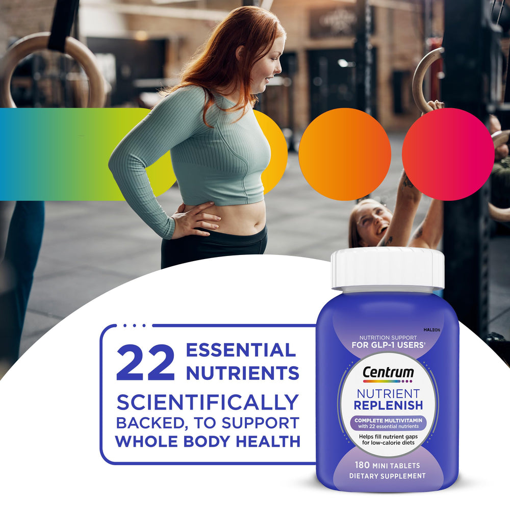 Centrum Nutrient Replenish bone and muscle health symbols