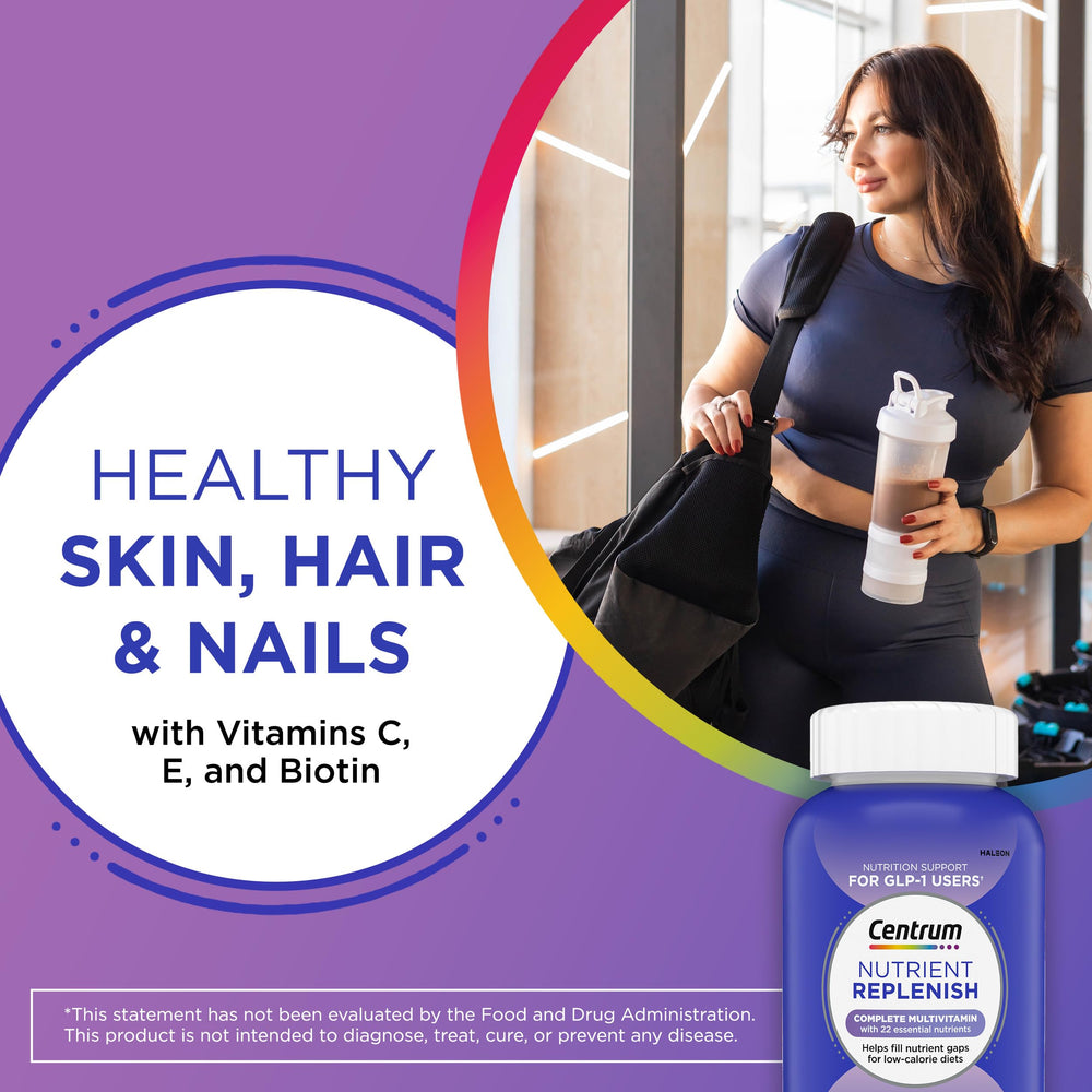 Centrum Nutrient Replenish immune support vitamins on label