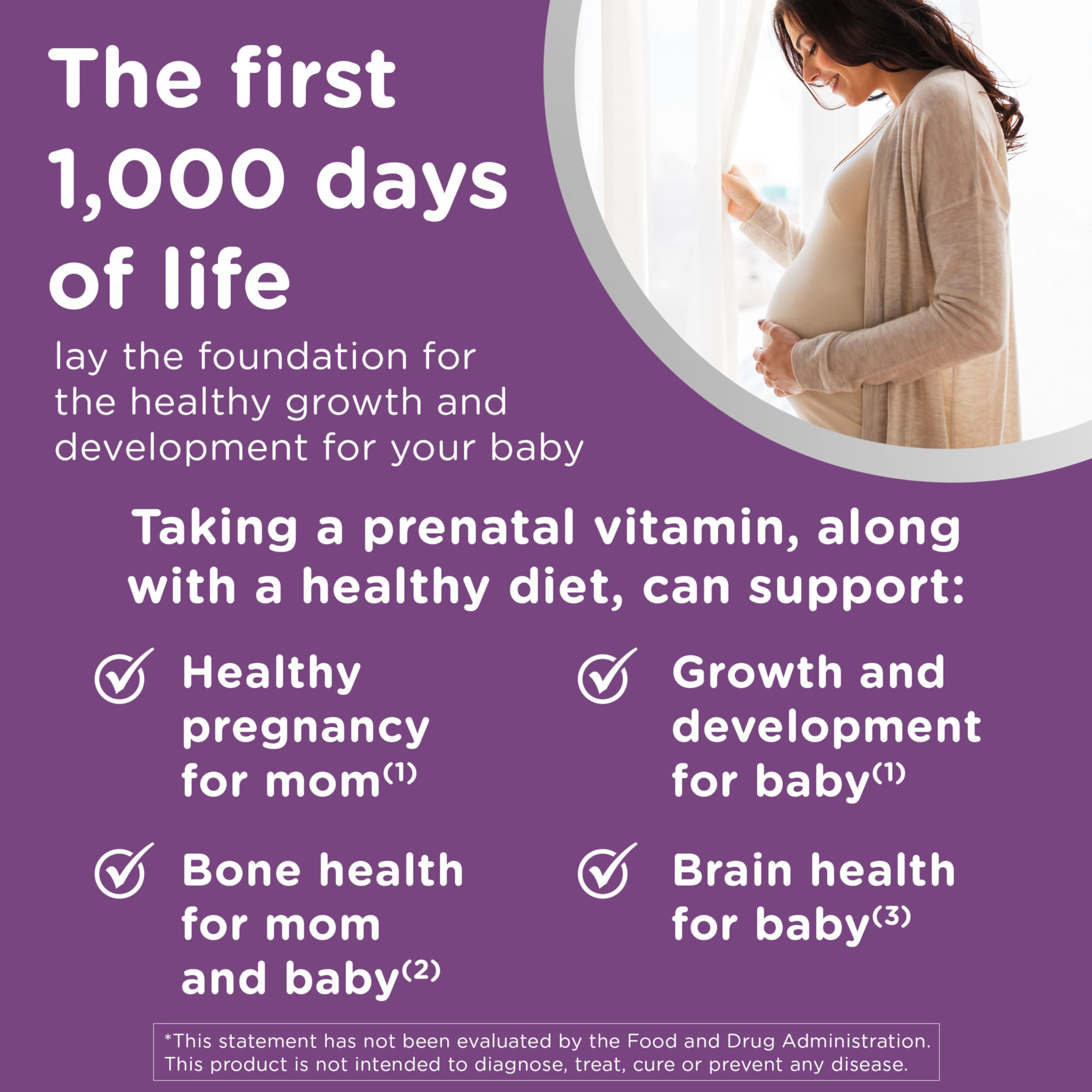 Gluten-free label on Centrum Prenatal gummies.