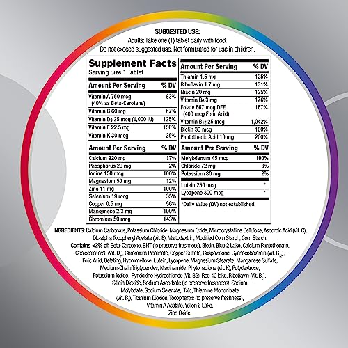 Lutein and vitamins A, C, E support eye health.