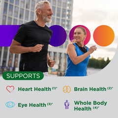 Centrum Silver label nutrition facts show key nutrients for bone, heart, and eyes.