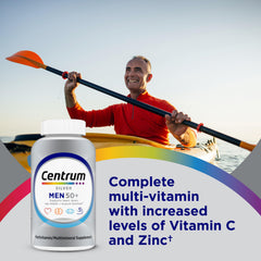 Centrum Silver Men 50+ pill swirl highlights easy-to-take multivitamin for seniors