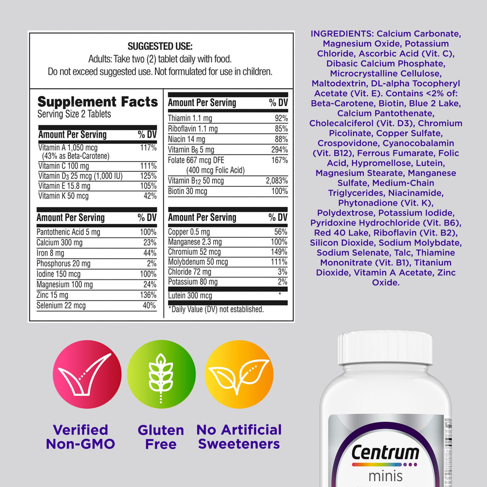 Calcium note on label highlighting bone health
