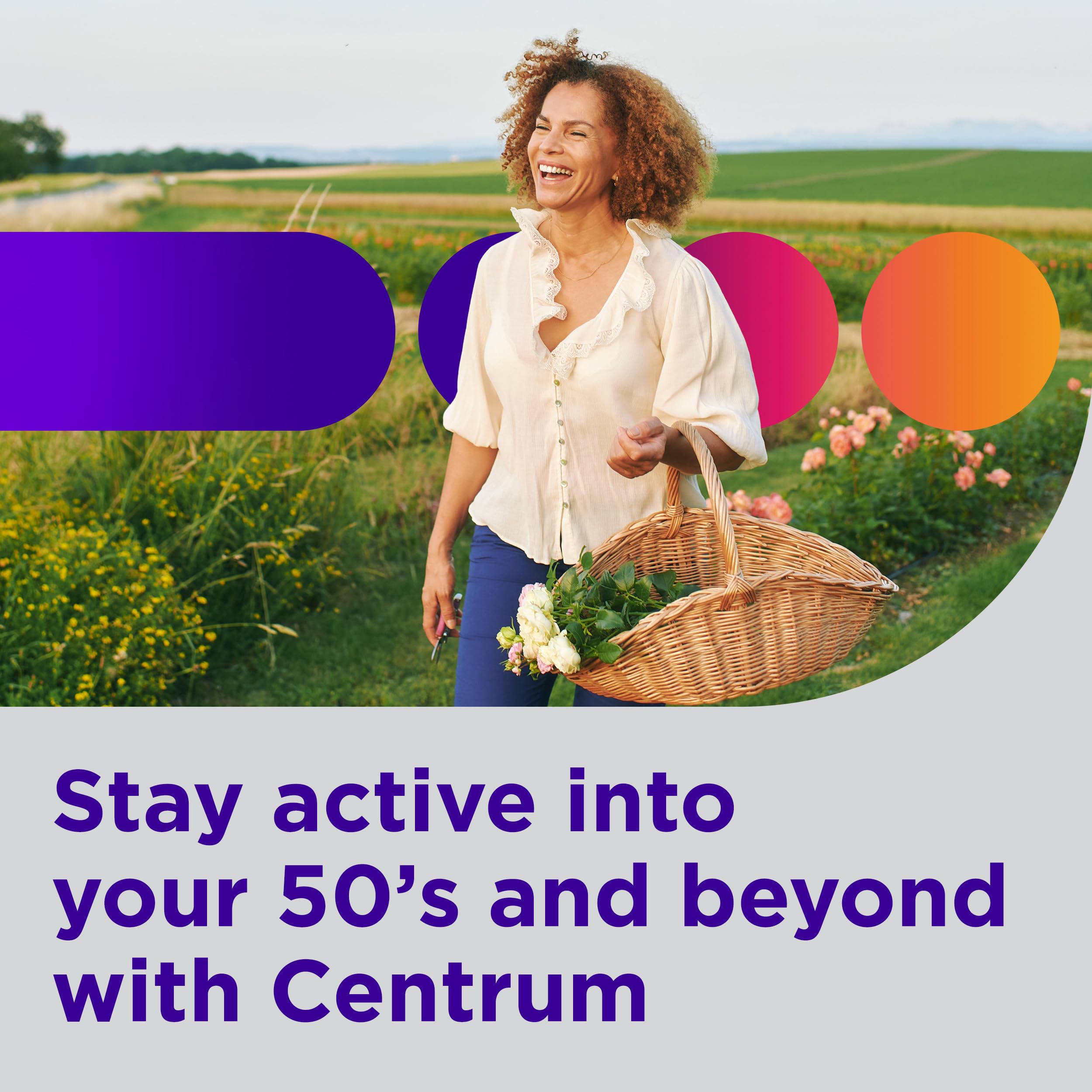 Vitamin D3 icon next to Centrum Silver label