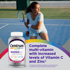 Centrum Silver label closeup highlighting vitamin D3 and zinc.