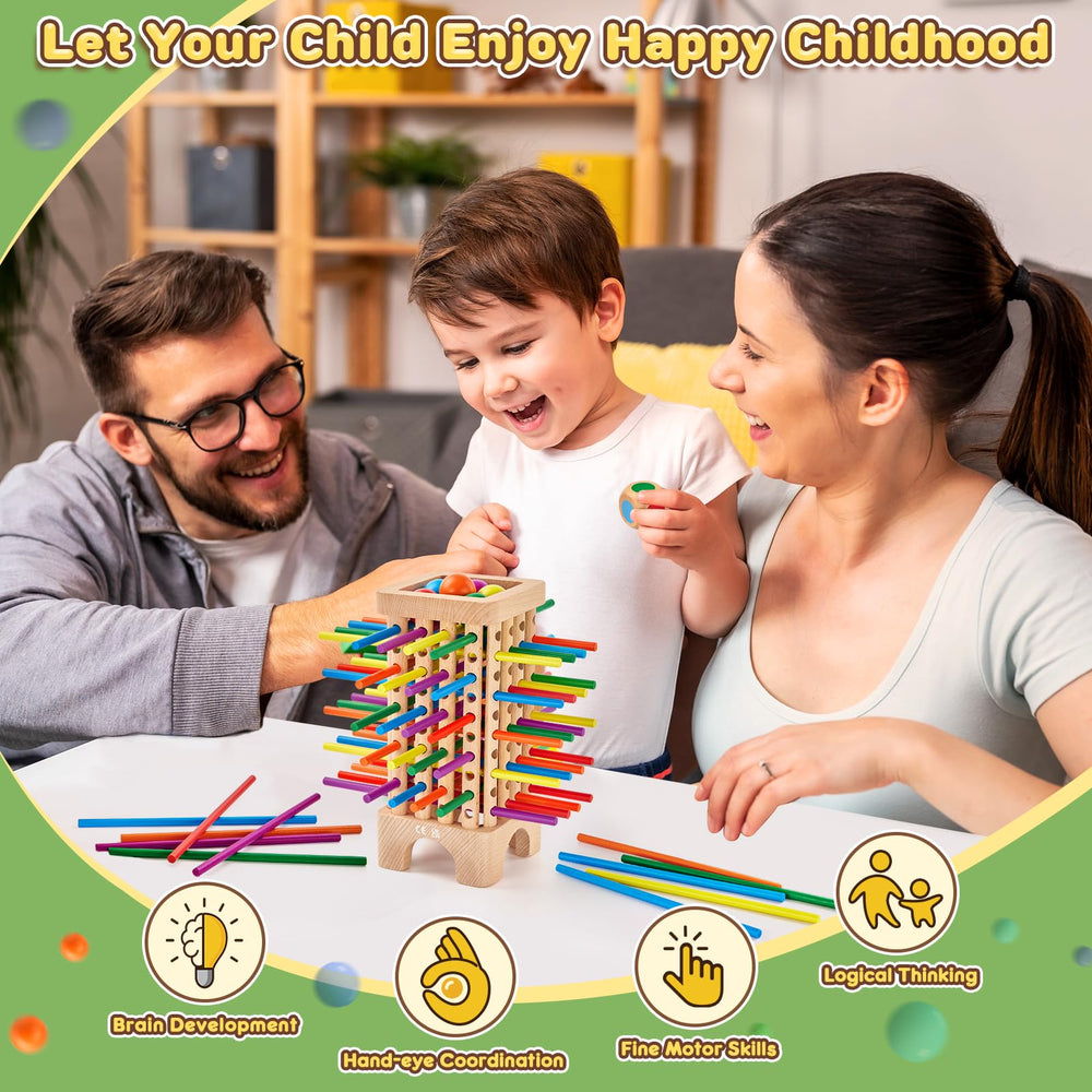 Centtechi tilted tower design helps prevent drops during play.