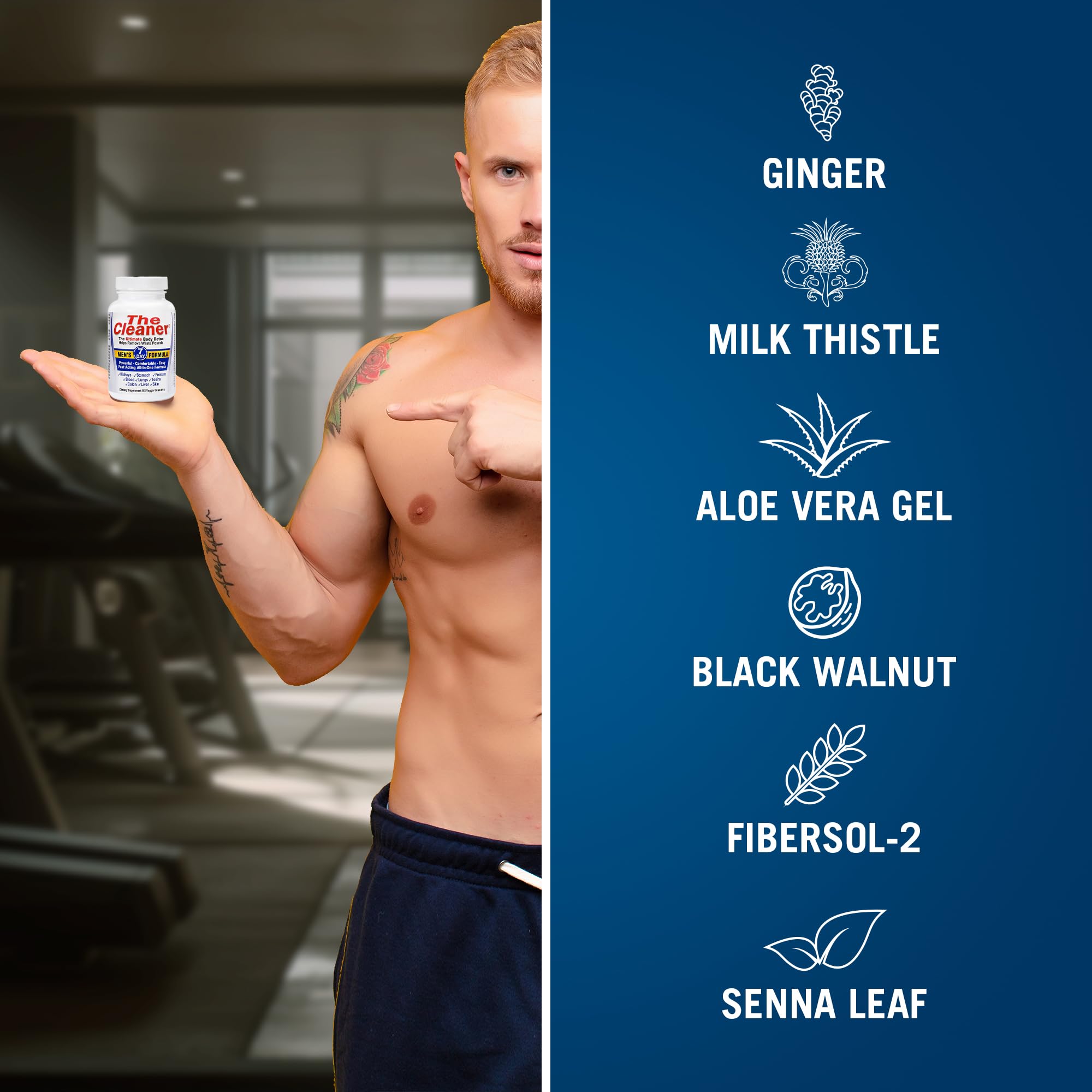 Century Systems The Cleaner Detox capsules show vegetarian formula for gentle use.