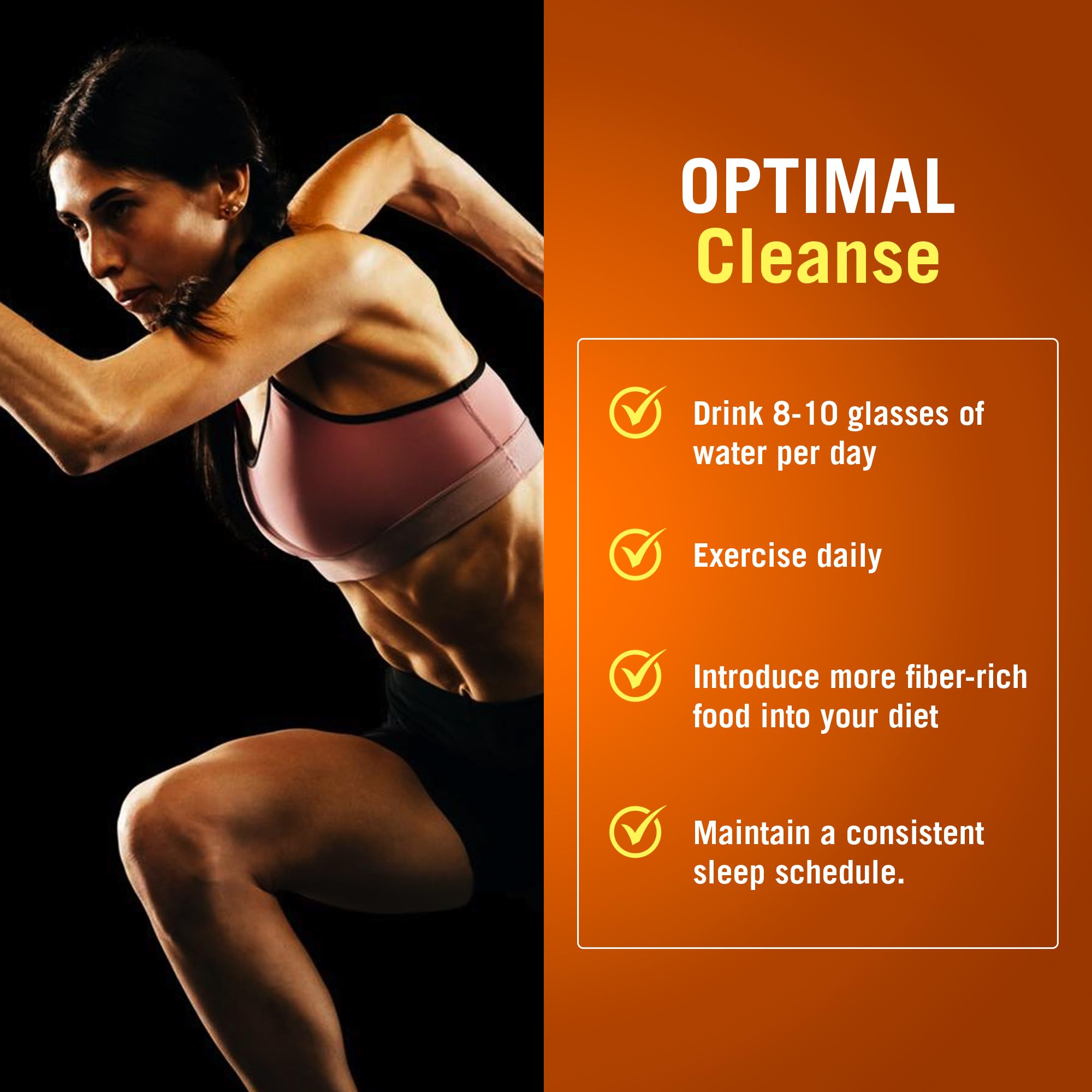 The Cleaner Detox dosage guide – four capsules per dose.