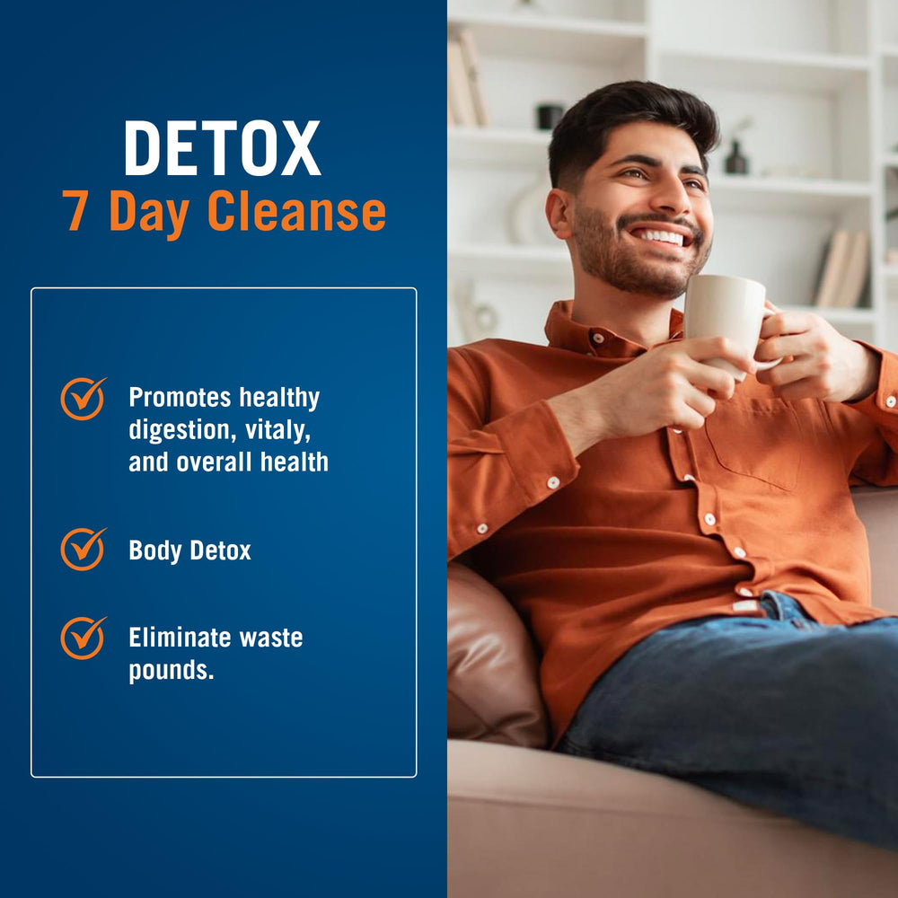 The Cleaner Detox packaging displayed to illustrate a 7-day plan.