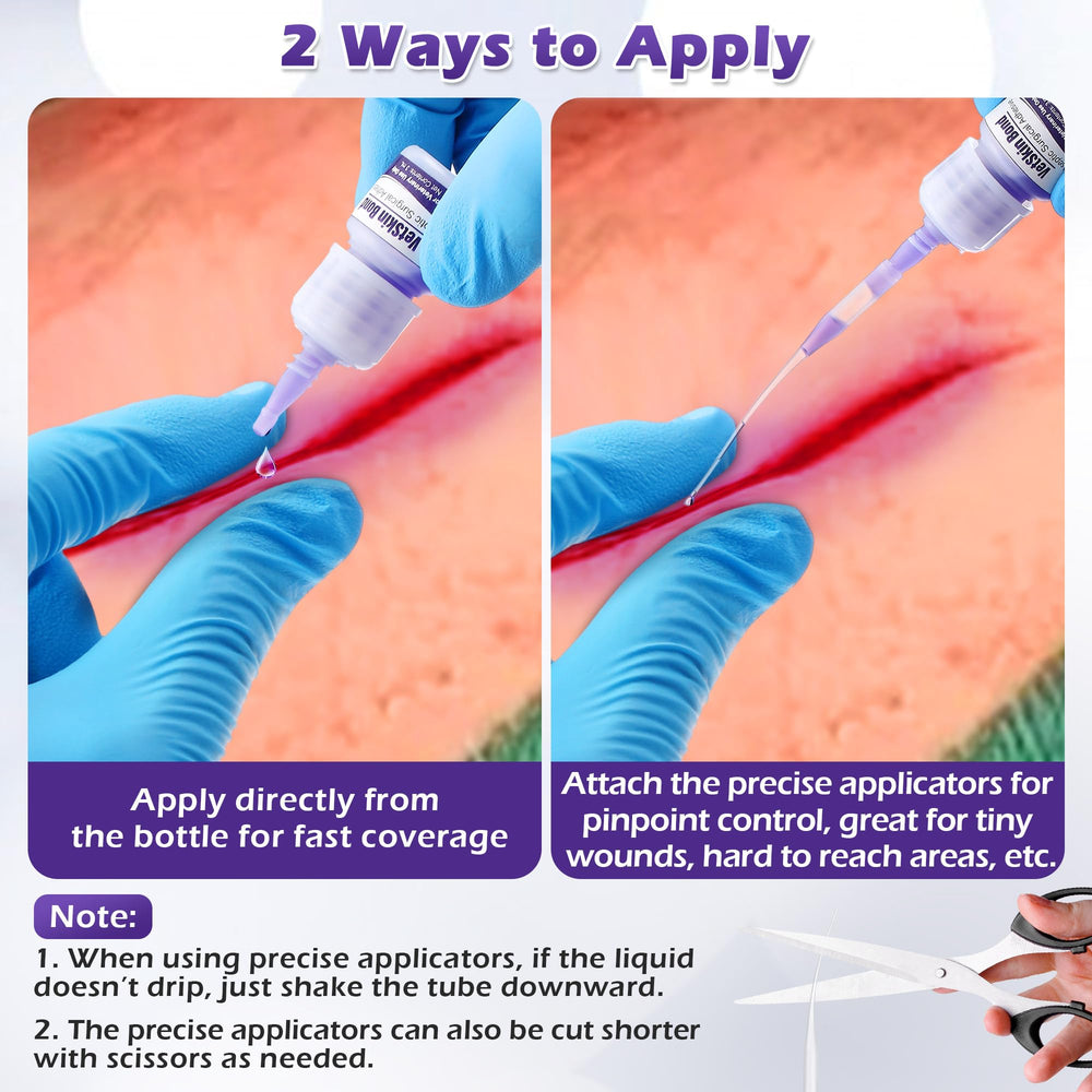 Ceoighe fast bonding creates a strong, waterproof seal on wounds.