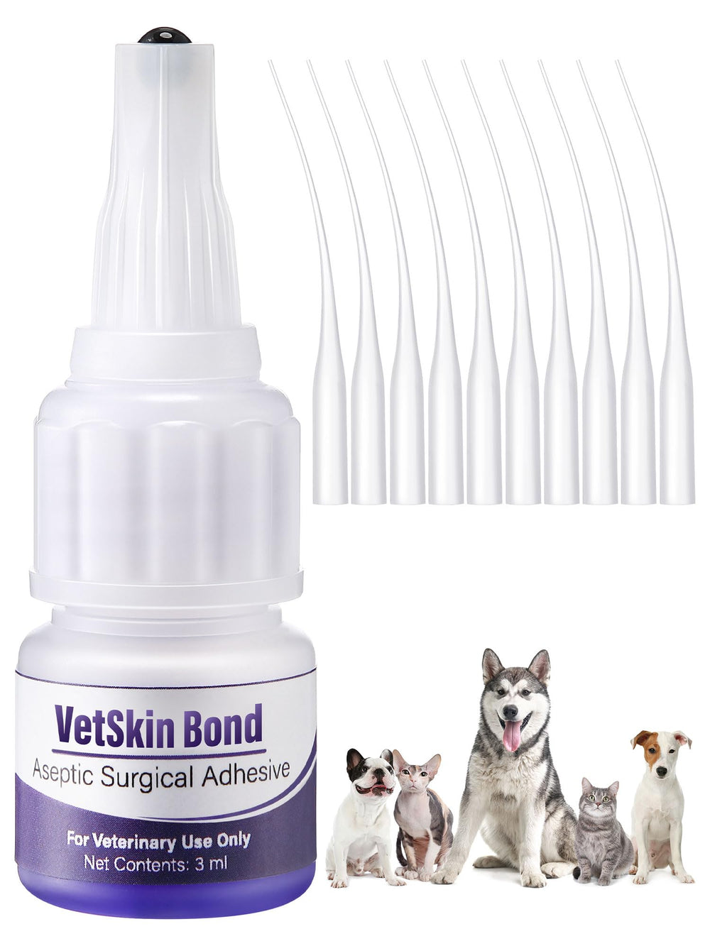 Ceoighe veterinary skin glue bottle for fast pet wound closure.